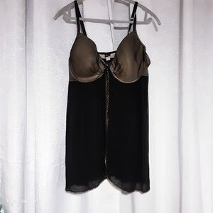 PASSION FOREVER Black and Gold Lingerie Top SIZE 3X.